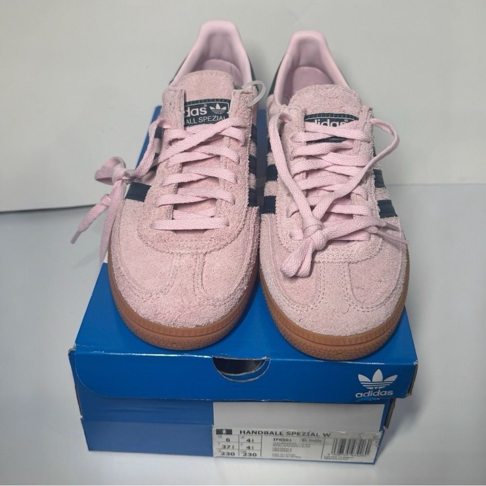 Adidas Originals suede sneakers HANDBALL SPEZIAL Clear Pink Arctic Night Size 6 - Picture 13 of 15